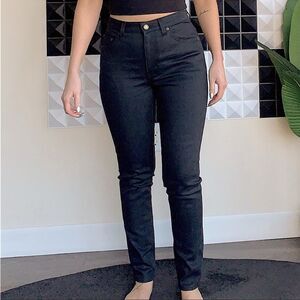 New SAINT LAURENT Black Jeans D05 W/SK-MW Sz. 26